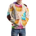 thumbnail image 5 of Cute Cupcake Pattern Design 3d Sweatshirts Hoodie Fashion Casual Personality Men's Women Street Hoodie Pullovers Long Sleeve Comfortable Top, 5 of 6