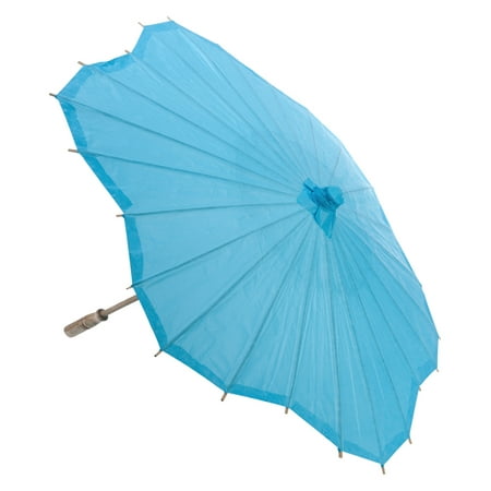 scallop parasol umbrella turquoise shaped paper