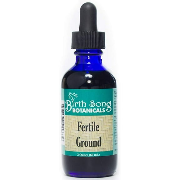 Birth Song Botanicals Fertile Ground Fertility Support Tincture Natural Fertility Supplement 2oz Bottle