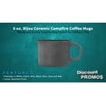 thumbnail image 2 of 10 Bijou Ceramic Campfire Coffee Mugs Set, 8 oz. - Ceramic, Speckled, Sturdy, C-handle - Grey, 2 of 5