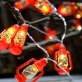 thumbnail image 4 of 20 Lanternes Rouges à LED Mini Guirlandes Lumineuses à Kérosène pour Patio Jardin Vacances Maison Décorations Ramadan (Lumière Blanche Chaude), 4 of 8
