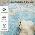 thumbnail image 2 of Cydiria Elegant Floral Traditional Faux Wool Area Rug, 8' x 10', Blue, 2 of 4