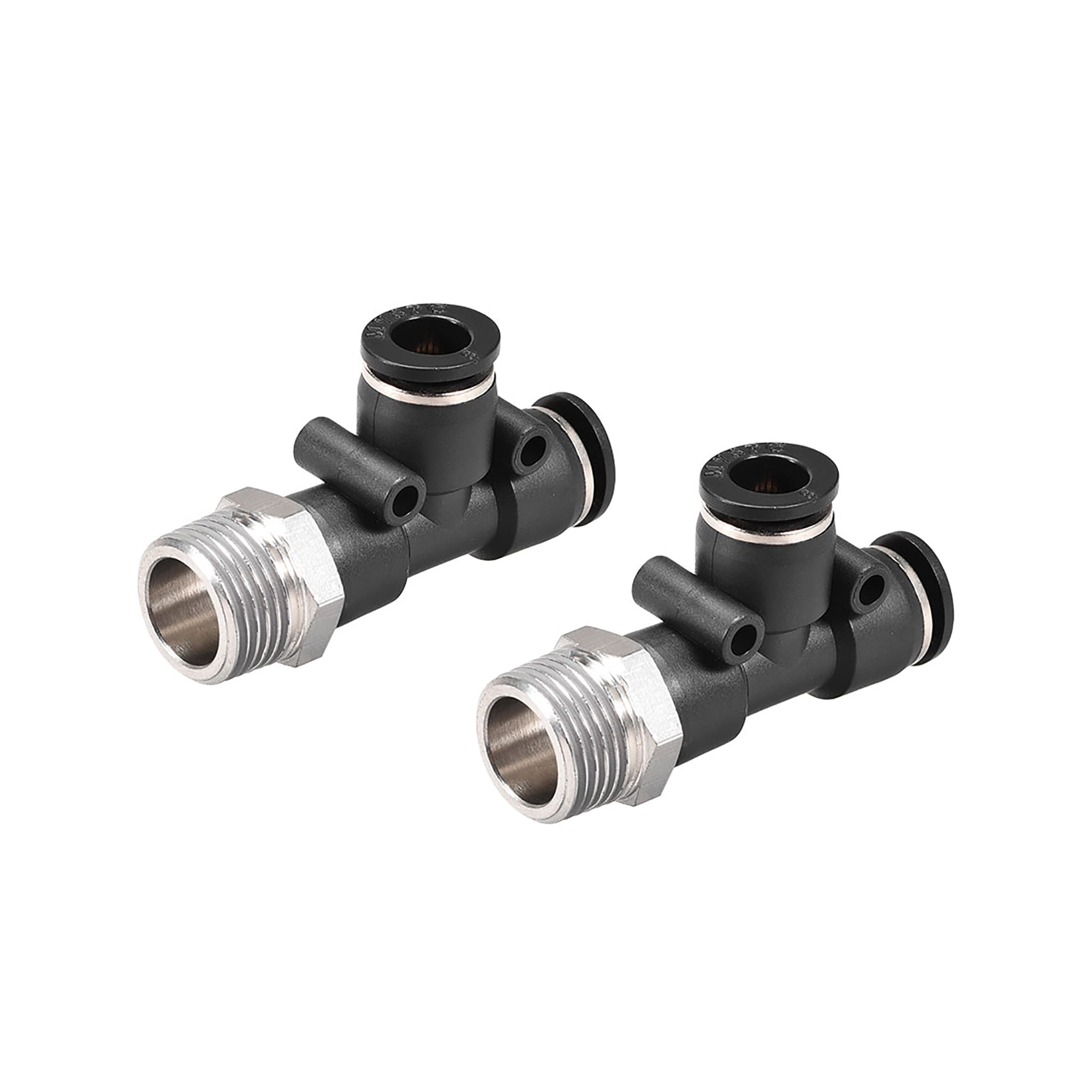 Plastic Tee Push To Connect Tube Fittings,8mmx 3/8NPT Male Thread Push