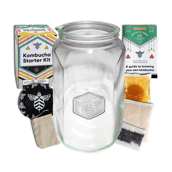 Craft A Brew Home Brewing Starter Kit Kombucha Tea Kit – Home Kombucha Kit – Fermentation Starter with Kombucha SCOBY ߝ