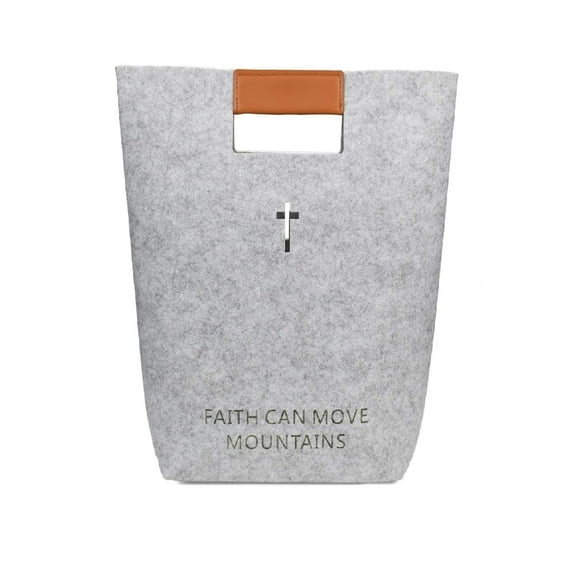 Bible Tote Bag Felt Gray Tote Christian Handbag for Women/Men