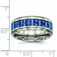 thumbnail image 6 of Avariah Diamonds Chisel Titanium Polished with Blue and White Carbon Fiber Inlay 8.2mm Band - Ring Size 12.0, 6 of 8