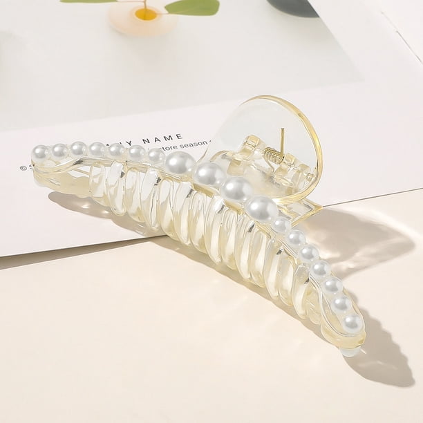 AWATYR 2021 nuevo Hyperbole perlas grandes acrílico pinzas para el cabello tamaño grande maquillaje pasadores para el cabello para mujeres accesorios para el cabello Tan Jianjun unisex