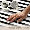 thumbnail image 6 of ODIKA 8'x10' Washable Area Rug Classic Monochrome Stripe With Clean Geometric Border Design for King Size Bedroom Under Bed, Master Suite, Non-Shedding, Easy Care, 6 of 7