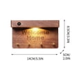 thumbnail image 3 of Table Lamp Qwtwty Human Body Induction Lamp USB Charging Solid Wood Magnetic Wall Lamp Hook Rack Wall Mounted Key Rack Storage Lamp on Clearance, 3 of 3