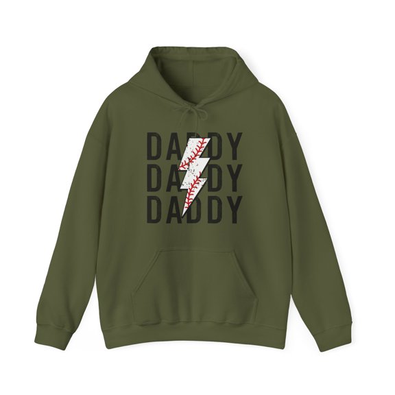 Baseball Daddy Dad Fathers Day Hoodie, Gifts, Hooded Sweatshirt