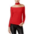 thumbnail image 1 of Blusa para Mujer Guess Jytte Chocker Pullover Rojo Mediano, 1 of 2