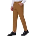 thumbnail image 5 of INSPIRE CHIC Men's Dress Solid Color Pants Straight Front Chino Slacks, 5 of 7
