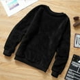 thumbnail image 2 of AherBiu Pajama Tops for Women Fleece Plush Crewneck Sweatshirt Long Sleeve Sleepwear Pullover Shirt, 2 of 7