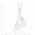 thumbnail image 2 of Primal Silver Sterling Silver Polished Dangling Stars Necklace, 2 of 4