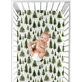 thumbnail image 3 of Sweet Jojo Designs Woodland Pine Tree Green Fitted Crib Sheet, 3 of 6