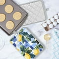 thumbnail image 5 of Yayeee Pot Holders Kitchen Heat Resistant with Pocket 7"x9.8" Cotton Oven Cooking Hot Pads, Cartoon Lemon Leaves, 5 of 7