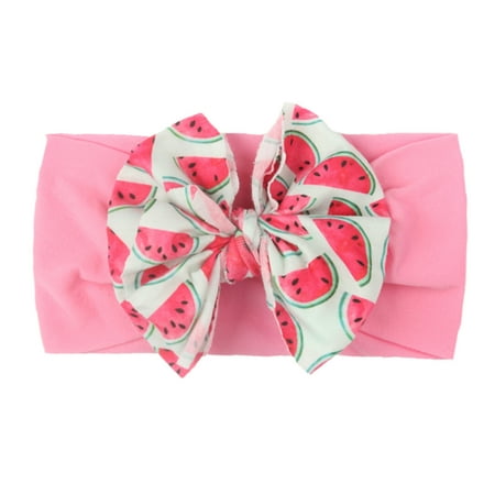 

Baby Headband Girls Princess Hair Accessories 1Pc Baby Girls Watermelon Bow Headband Stretch Hairband Headwear