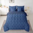 thumbnail image 2 of Feelyou Hippie Damask Twin Bedding Sets 7-Piece, Blue Dreamcatcher Bedding Comforter Set, 2 of 8