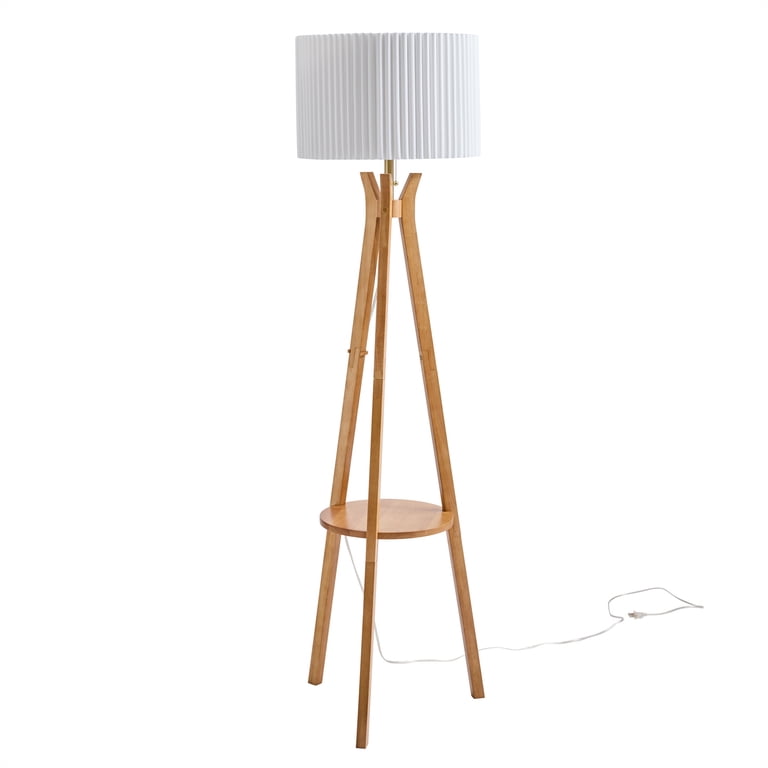 Better Homes & Gardens 63 in Natural Wood Tripod Floor Lamp with