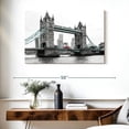thumbnail image 3 of Elephant Stock Pop London Bridge Wall Art - Horizontal Canvas Wall Art - Living Room Wall Decor - Places Canvas - Gray And Blue Decor - 39" x 26", 3 of 8