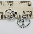thumbnail image 2 of U8MO 10/30/50X Double Heart Antique Silver Charms Pendants For jewelry making 19*19mm-10pcs, 2 of 5