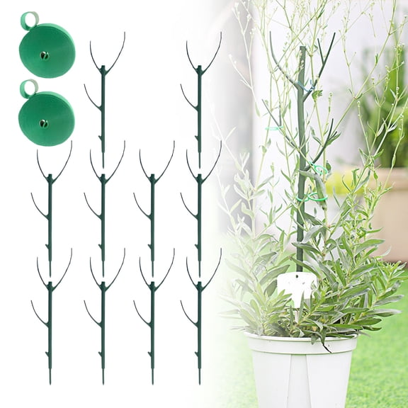 10 Pack Stackable Monstera Plant Support,Garden Plant Support Stakes for Plants,Climbing Plant Support Structures Plant Holder Stick Moss Pole for Support Tall Potted Plants(10Pack 2*Velcro)