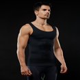 thumbnail image 2 of Débardeur de Compression pour Hommes, Gilet Amincissant Blanc m, 2 of 5