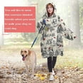 thumbnail image 4 of Wearable Oversized Blanket,Beige Christmas Winter Scene Pattern Wearable Blanket Hoodie for Adults,Cozy Hooded Blankets with Super Pockets,Super Warm Fuzzy Pullover for Women & Men, 4 of 6