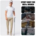 thumbnail image 4 of TFixol Hombres Mujeres Camisa deportiva Manga corta Cuello abotonado Camisetas para, 4 of 8