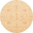 thumbnail image 1 of Ahgly Company Machine Washable Indoor Round Abstract Brown Gold Area Rugs, 8' Round, 1 of 7