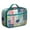 Blue-green-10, variant on Antique Lovers Lunch Box for – Vintage Fashion Thermal Bag with Rustic Tribal Accents for Daycare & School