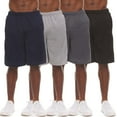 thumbnail image 2 of Essential Elements 4 Pack: Men's Active Performance Athletic Sports Workout Gym Casual Knit Basketball Shorts with Pockets Set F, Small, 2 of 7