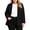 Black, variant on Women Blazer Lightweight Long Sleeve Lapel Blazer with Pockets and Buttons Casual Plus Size Jacket Green 3X