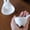 1 cat, variant on CHUNTIAN Cute White Kitten Bunny Stereo Ceramic Small Plate Creative Chicken Small Soy Sauce Condiment Plate Hot Pot Dipping Sauce Dish
