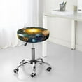 thumbnail image 7 of Bingfone13 Inch Padded Round Bar Stool Cover Cushion With Elastic Fabric Round Chair Seat - Space Planet, 7 of 7