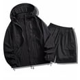 thumbnail image 6 of Muscularfit Athletic Summer Two Piece Sets Zip-Up Plus Size Activewear Sets Cargo Sets Jacket Hooded Black Long Sleeve Womens Sets, 6 of 6