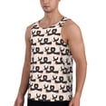 thumbnail image 2 of Gukieu Cute Puppy Print Men's Quick Dry Fitness Vest, Round Neck Sleeveless Fitness Bodybuilding Top-Large, 2 of 7