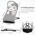 thumbnail image 3 of Asiento portátil Baby Bouncer HKAI de 0 a 18 meses con 3 modos, gris claro, 3 of 6