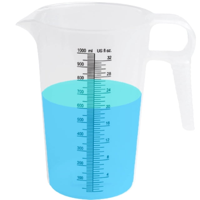 Jarra dosificadora ACCUPOUR de plástico de 1 litro para productos químicos y aceite