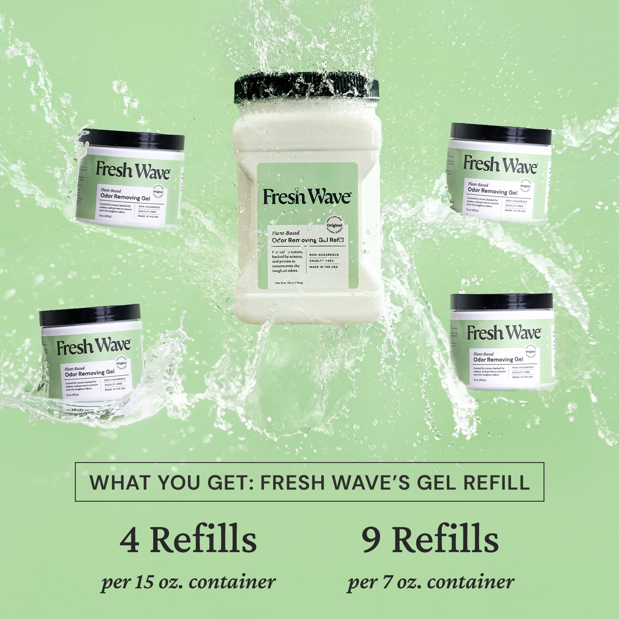 Fresh Wave Original Scent Odor Removing Gel Refill, 63 oz.