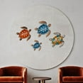 thumbnail image 2 of Decoración de pared de tortuga azul, arte de pared de mar, océano, costa, decoración de pared de animales de hierro, decoración de dormitorio para el hogar, 2 of 9