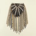 thumbnail image 1 of Accesorios de ropa con incrustaciones de diamantes, accesorios para trajes, charreteras con borlas de metal, 1 of 1