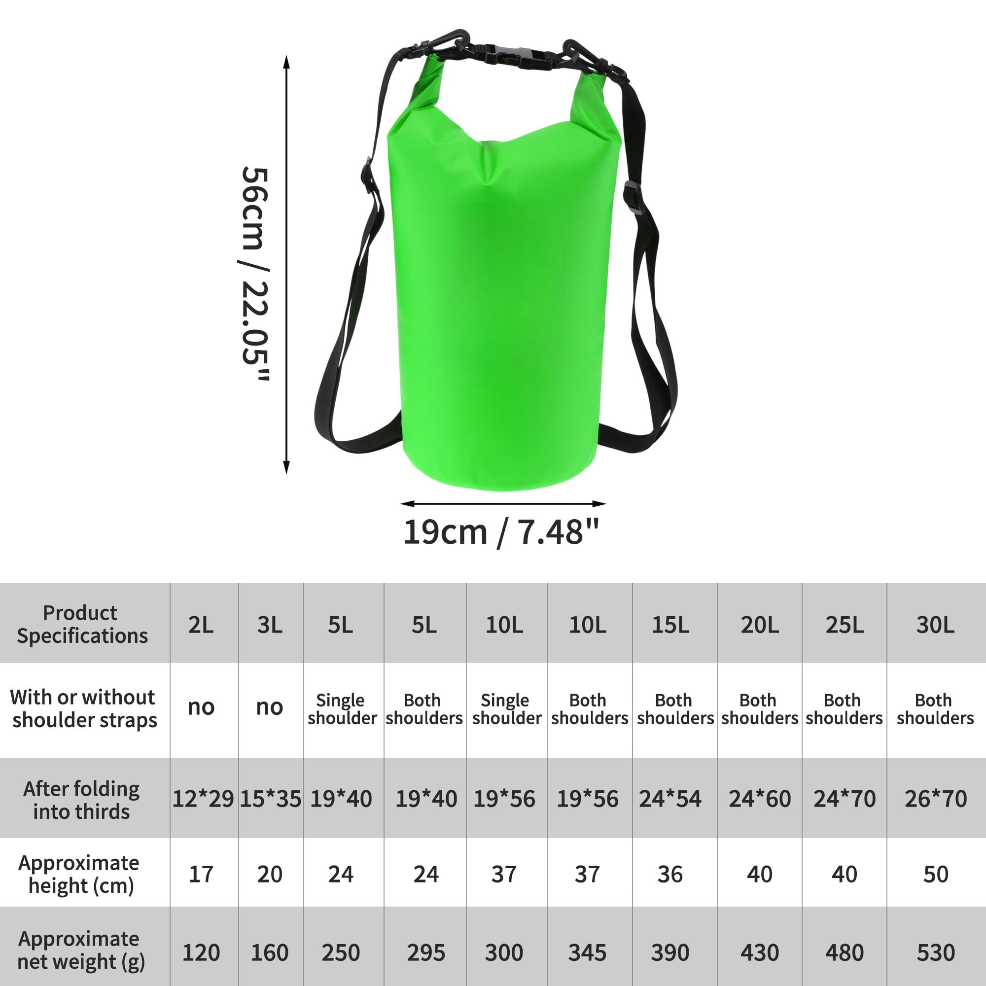 Unique Bargains Durable Waterproof Dry Bag Green