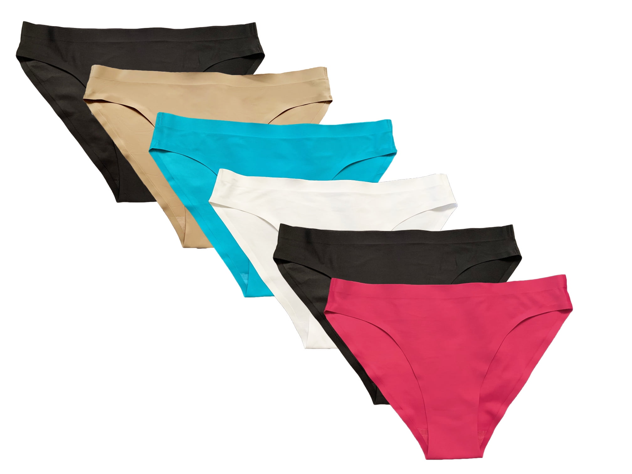 Nabtos - Nabtos Women's Seamless Nylon Bikini Underwear Panties Pack of ...