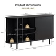 thumbnail image 5 of ROGALIS 55" Sliding Tambour Door Buffet Cabinet, Sideboard with Adjustable Shelves for Kitchen Living Room Hallway Entryway, Black, 5 of 6