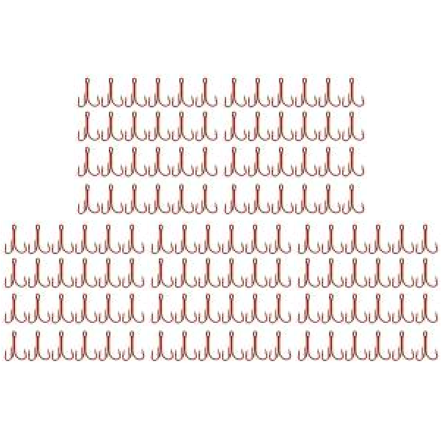 DQrwqpou Anzuelos Pesca Con Plantilla Cebo 20 Piezas Anzuelo Pesca para Señuelos Cebos Duros (2 # Rojo)