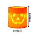 thumbnail image 3 of SDJMa Halloween Pumpkin Lights,Halloween Pumpkin Electronic Candle Decoration, Bright Flickering Electric Flameless Candles for Halloween Decor Home Porch Fall Decorations(B), 3 of 5