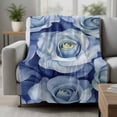 thumbnail image 2 of Spring Rose Flower Blanket Soft Cozy Warm Throw Blanket for Couch, Plush Fuzzy Flannel Fleece Blankets for Sofa, Nature Aesthetics Botanical Blossom Bed Blankets Lightweight Gifts for Women, 40"x60", 2 of 9