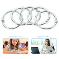 thumbnail image 4 of Flash Card Rings Snap Stationery Binding Open Photo Album Book Circle Loose-leaf 20pcs/pack Office Index Metal, 4 of 6