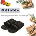 thumbnail image 3 of Cozylook Men's Fuzzy Non-slip Slipper Socks, Cable Knit Moccasin Boots, Warm Fluffy Sherpa Lined Indoor House Shoes, Cozy Winter Gifts for Him, Black Adult Size 12-13, 3 of 7